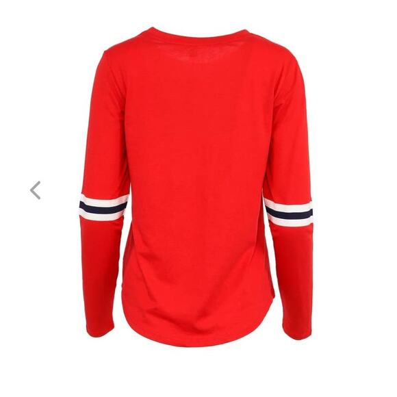 NEW NHL Red Blue White Cotton Long Sleeve Tee shirt - LARGE - Picture 3 of 5